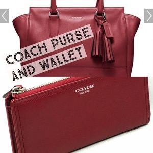 COACH LEGACY LEATHER MEDIUM CANDACE IN CHERRY